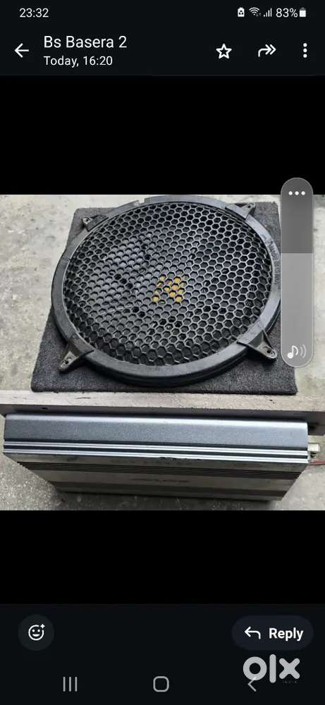 Pioneer Amplifier  and Kenwood woofer in running g conditionb