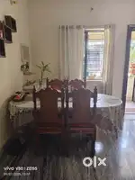Wooden dining table-set.