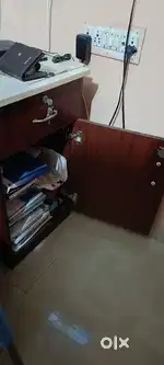 Computer table with cupboard
