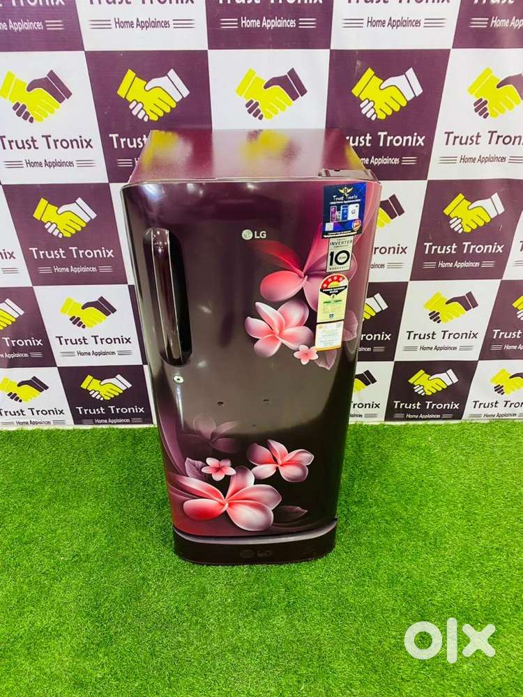5 star Lg Single Door Flower Design 190 liters with Stand & viggie Try