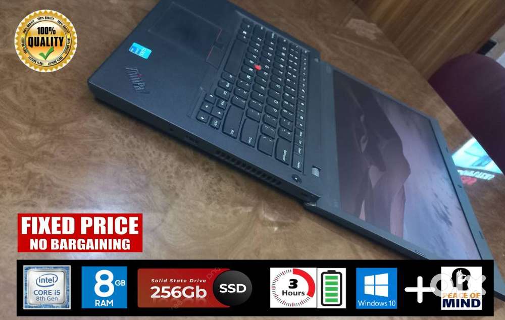 ThinkPad Intel Core i5 8th Gen /256gb ssd Laptops / Lenovo Hp Dell