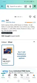 Dell inspiron Ryzen 5, 16gb/512gb , 3 years warranty, 3 months old