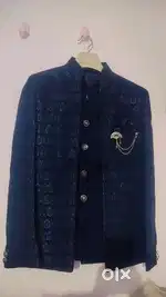 Jodhpuri suit 1 koti 1 blazer and 1 pant size 36 colour Navy blue