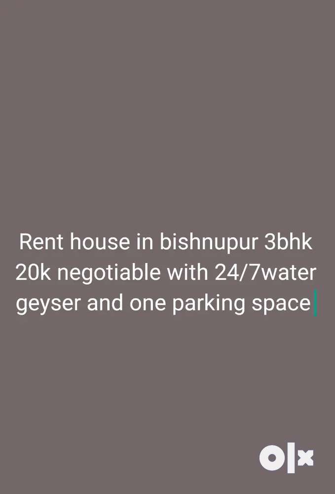 Rent house in bishnupur 3bhk 20k