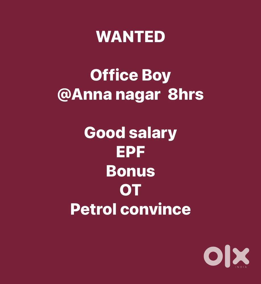 Office assistant anna nagar