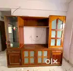 Elegant Modular Mahogany TV Cabinet – (84”L x 74”W x 21”D)
