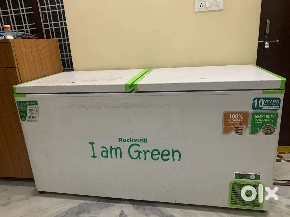 Rockwell 550DDUC, 5STAR, CONVERTABLE GREEN DOUBLE DOOR DEEP FREEZER