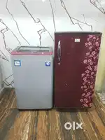 Videocon flower model refrigerator & panasonic automatc washing machne