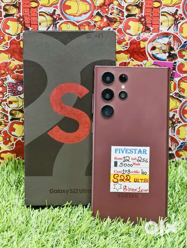 SAMSUNG S22 ULTRA 256GB/12GB brand new condition full kit available.