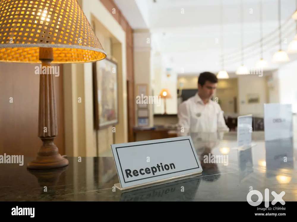 URGENT HIRING RECEPTION MALE AND FEMALE BOTH CAN APPLY.