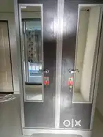 Double Door Steel Wardrobe with Locker & Mirror – Excellent Condition