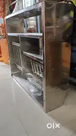 Pure steel utensils rack