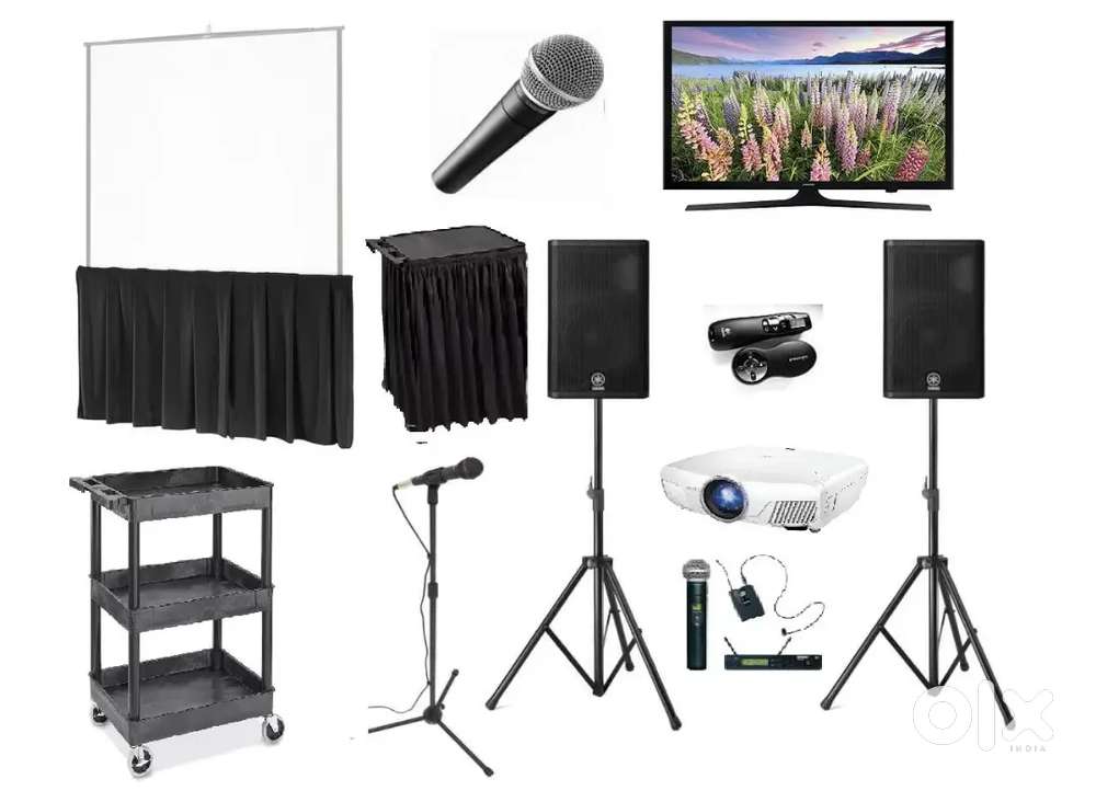 Sound system for rent, projector for rent, LED tv rental, projector,