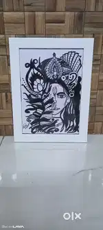Black and white Radha photo / Scetch