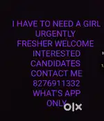 NEED A GIRL URGENTLY