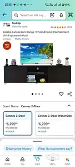 TV stand home entertainment unit engineered wood