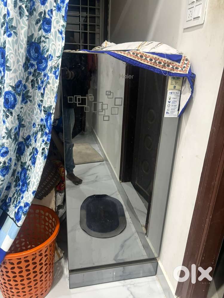 haier single door glass fridge