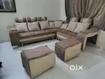 3 +2 seater with corner and 2 nos. Of puffy