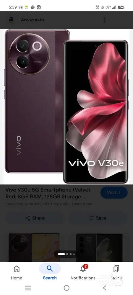 Vivo v30e karv display full condition no any problem best phone full