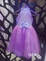 Kids dress designer/Party frock/ 7-8 years age/ Royal pink