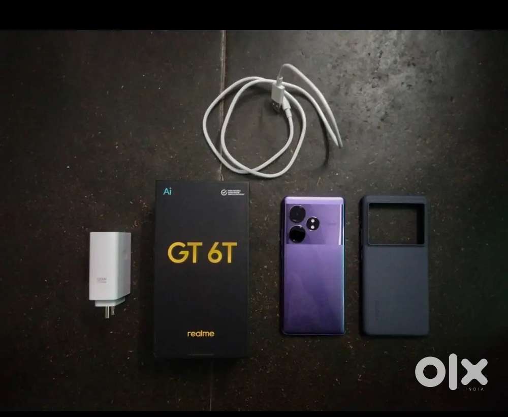 REALME GT 6T 8+256gb  120 WATT CHARGER  POWER FULL PROCESSOR BILL BOX