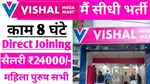 New Job opening vishal mega Mart shopping mall jobs girls and boys