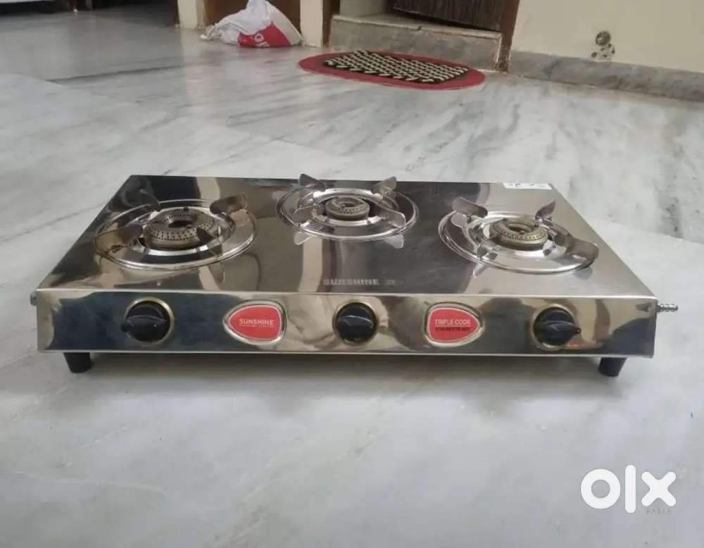 SUNSHINE STANLESS STELL GAS STOVE 3 BURNER