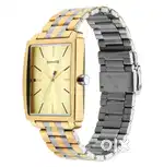 latest Sonata watch for men: a gold frame with gold and silver combo.