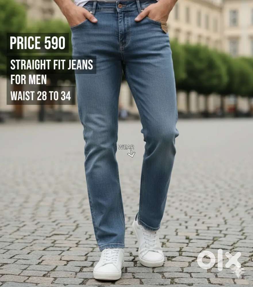 1 pcs  jeans bilkul FREE Straight Fit Jeans for Men Wear