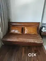 Stylish Real Brown Leather Sofa