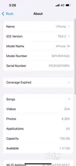 Apple iphone 14 starlight 128gb
