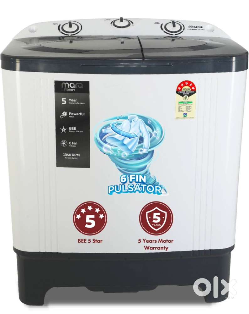 MarQ by Flipkart 6.5 kg Semi Automatic Washing Machine + 3yrs warranty