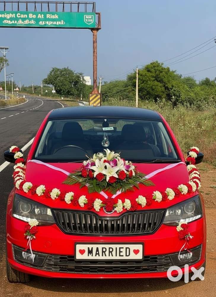MARRIAGE CAR RENTAL GERMAN CAR RED SKODA FOR PARTIES EVENTS FUNCTIONS