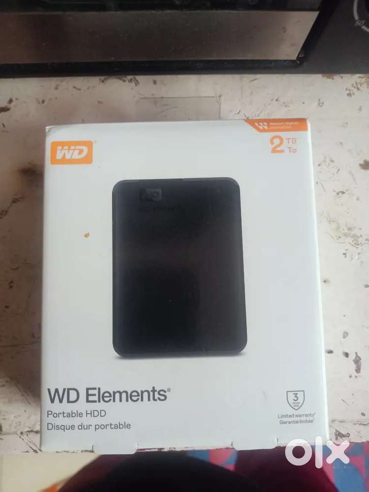 Western Digital WD 2TB Elements Portable Hard Disk Dr- New -No invoice