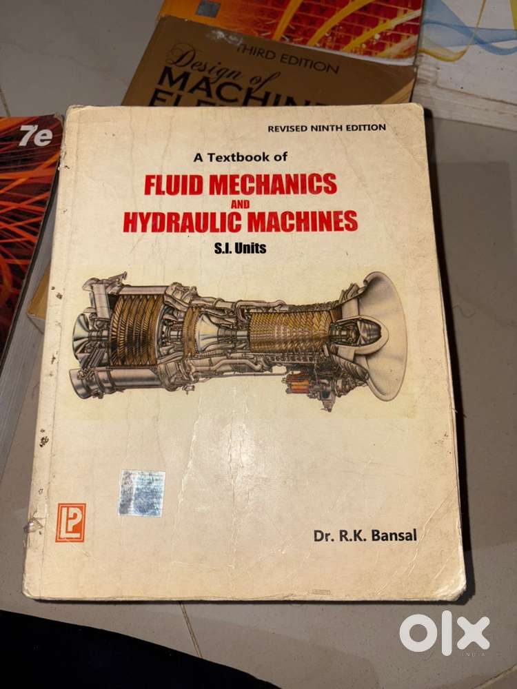 Fluid mechanics and hydraulic machines (SI Units) R K Bansal