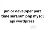 Jr developer freelancer to help me with my work suraram only