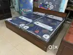 Set of Low height new double bed without box and mattress available
