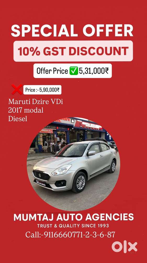 Maruti Suzuki Dzire 2017-2020 VDI, 2017, Diesel