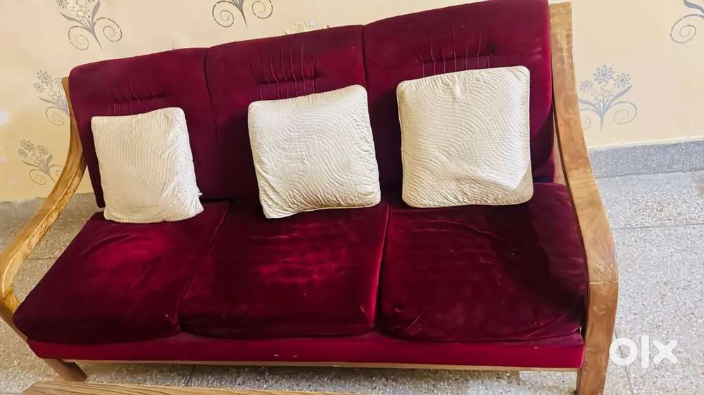 Teak wood Sofa, center table, dining