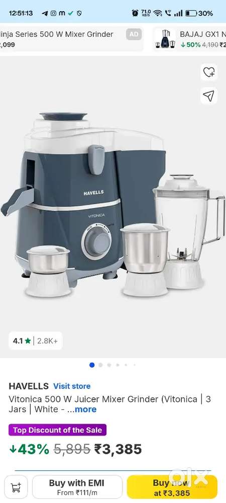 Havells mixer and juicer