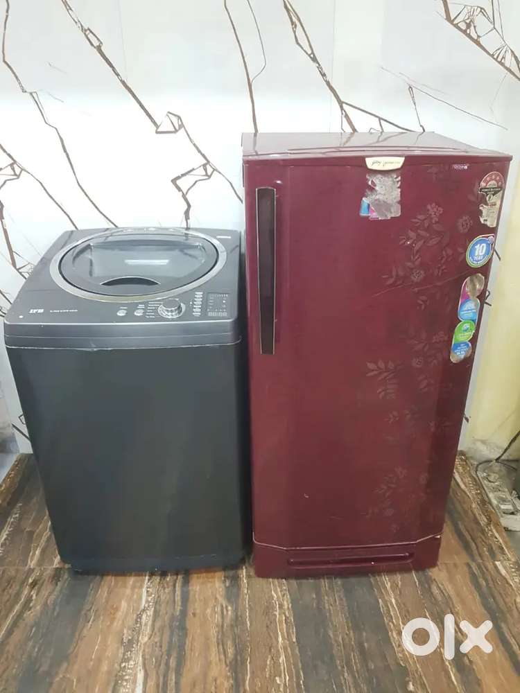 Godrej single door refrigerator and ifb top load washing machine $