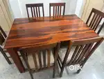 Pepperfry Sheesham Wood 6 Seater dining table and chairs