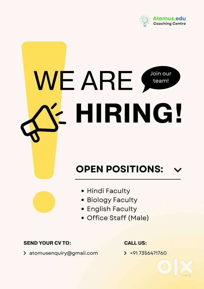 Hiring Office Assistance (male)