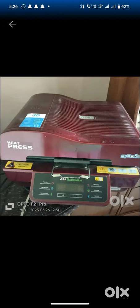 Heat press machine.