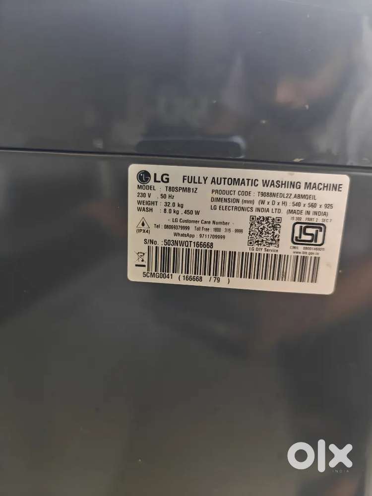 LG Fully automatic 2025 washing machine