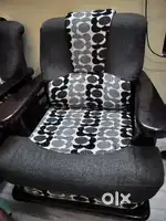 Sofa set with polished brown set