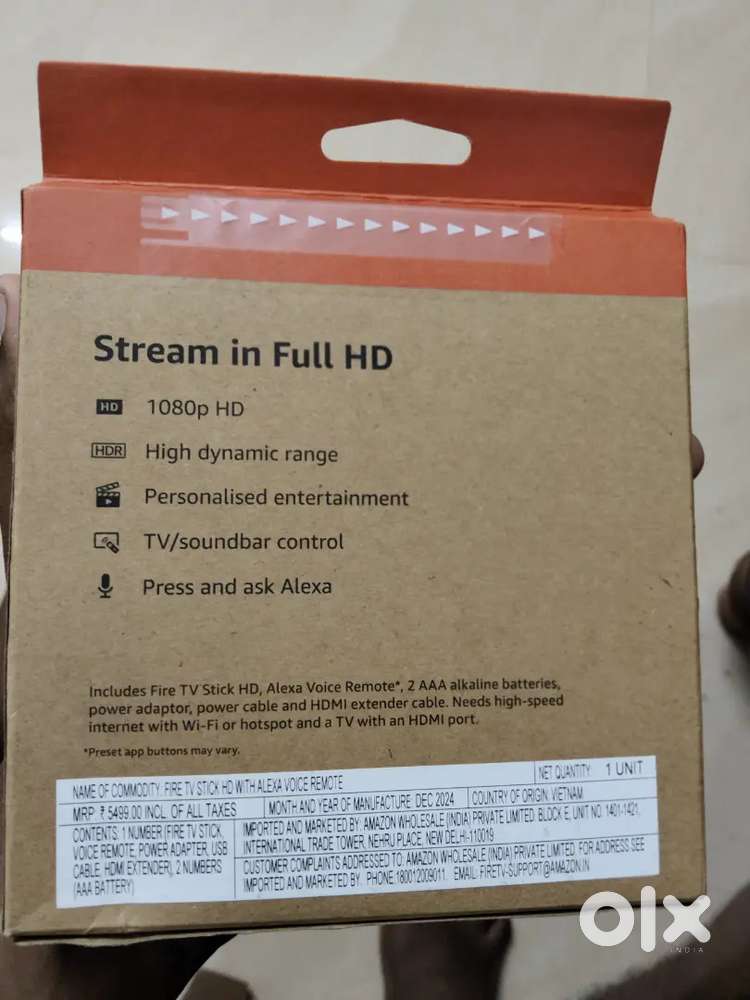 Amazon fire TV stick HD 8GB with wifi 5 brand new not oped