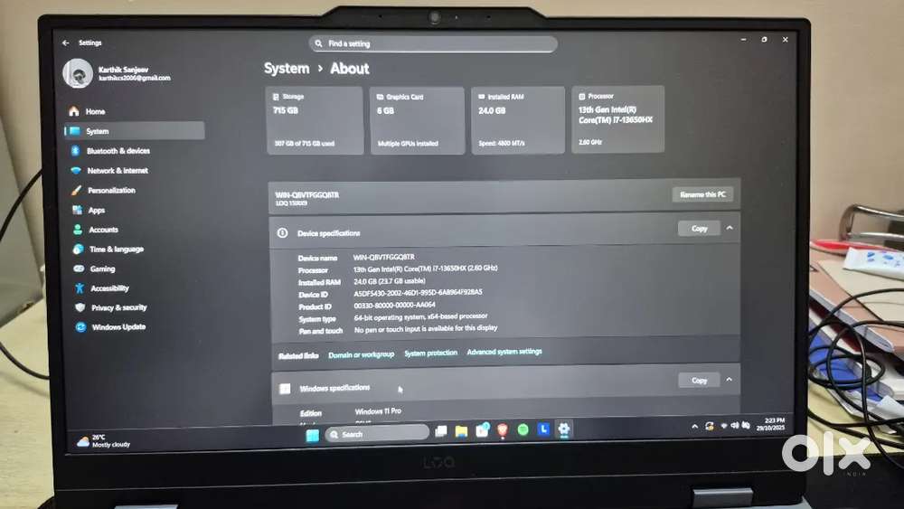Lenovo LOQ i7 13650hx rtx 4050