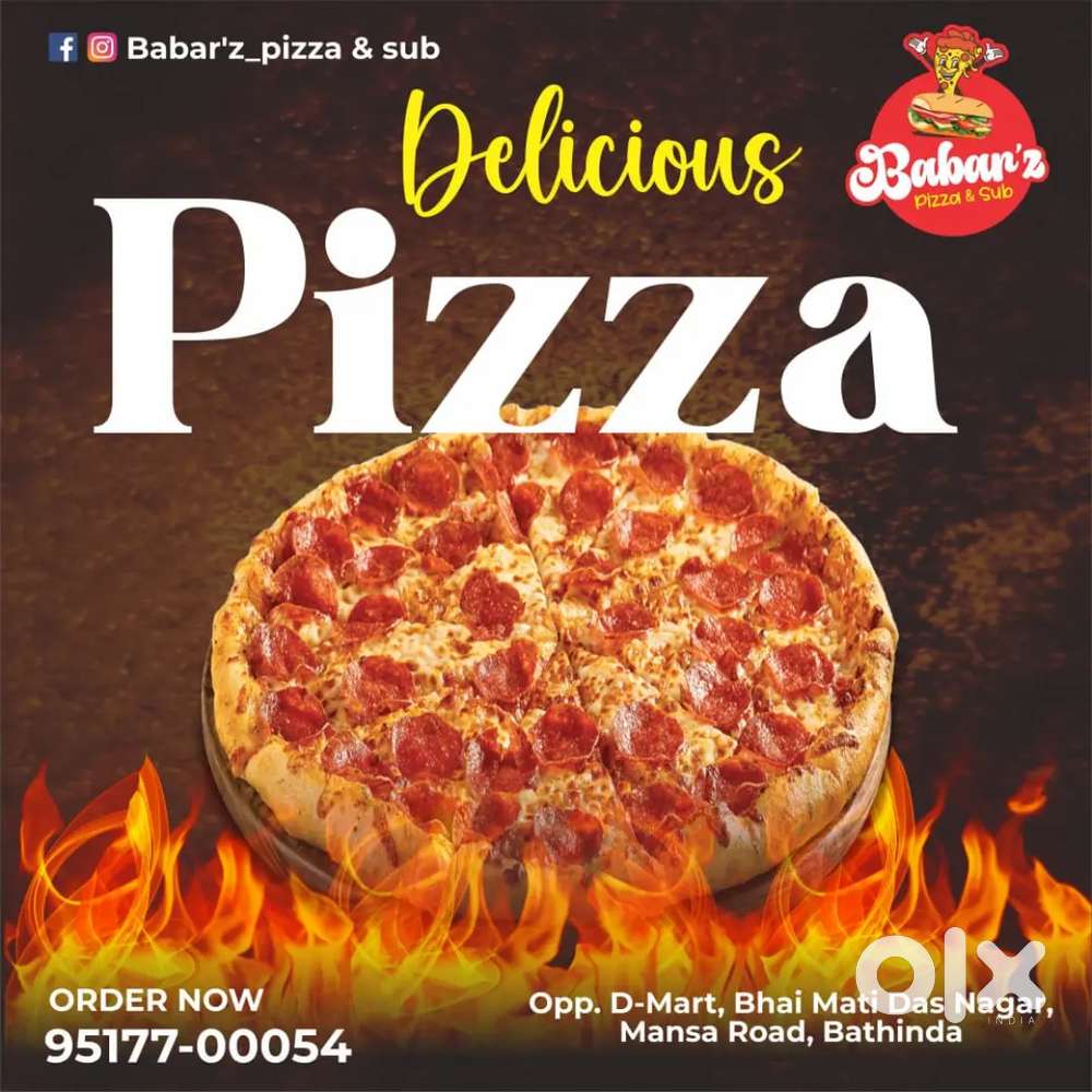Cheff is required for Babar'z Pizza and Sub