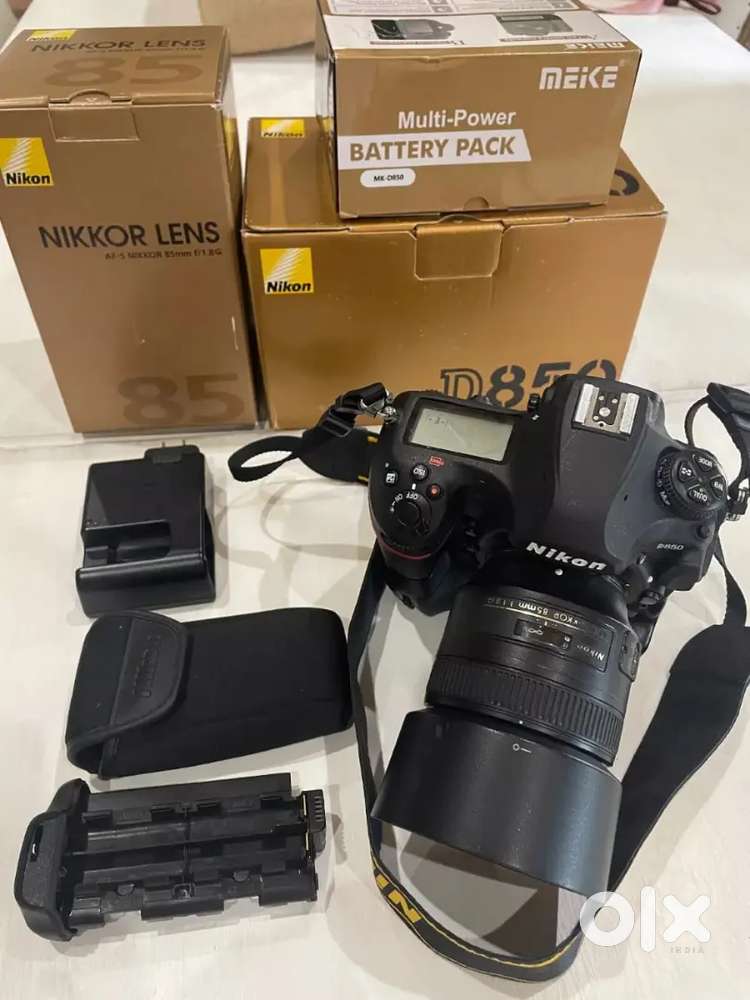 Excellent condition Nikon D850 with Nikon 85 1.8 lens and extras as